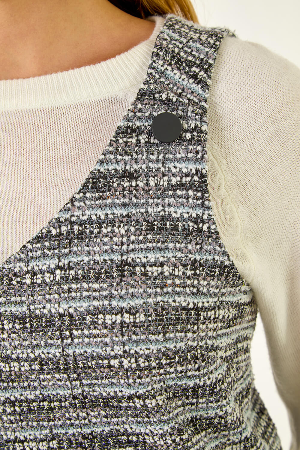 Black Textured A-Line Pocket Dress, Image 6 of 5