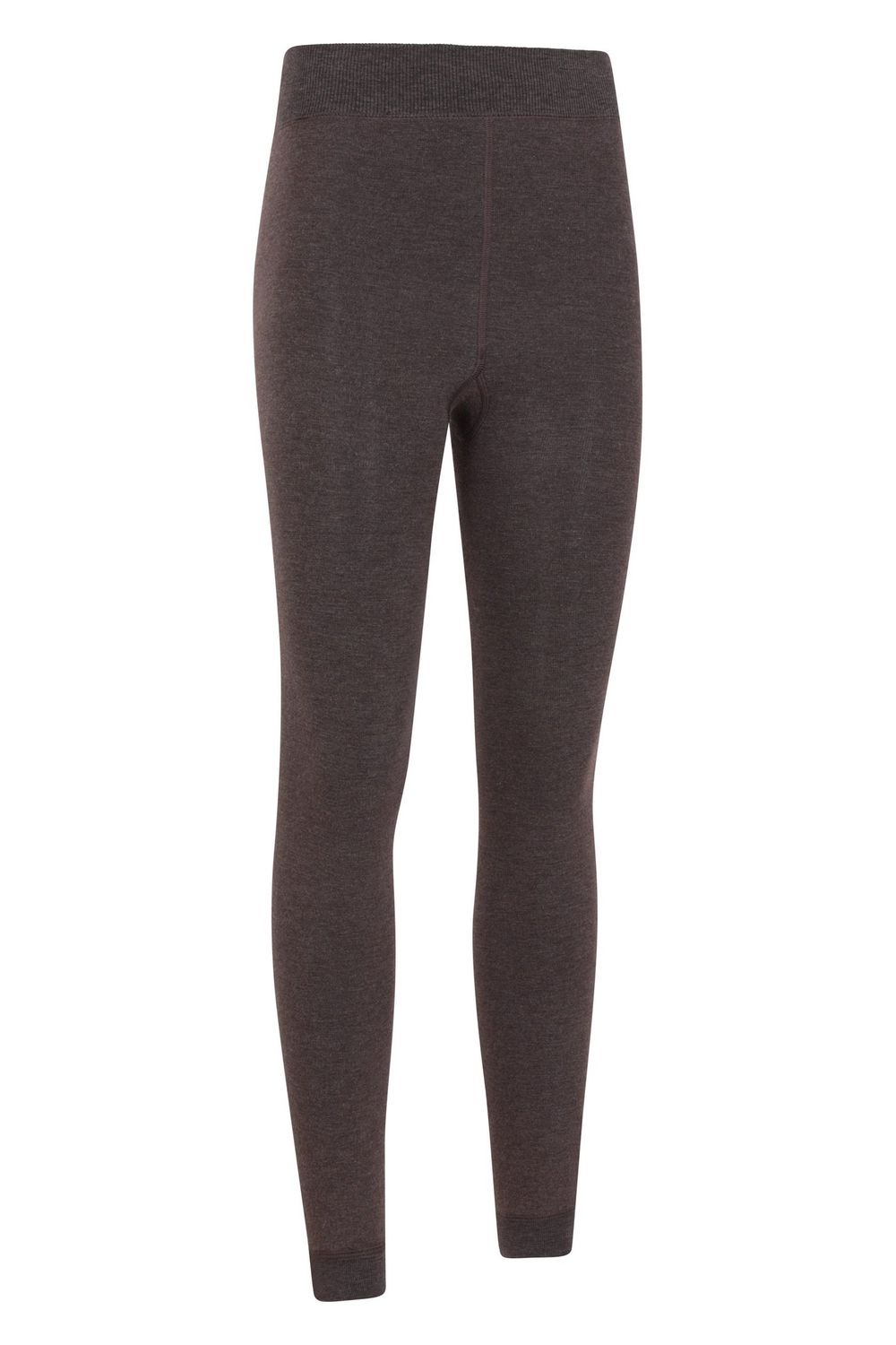 Taupe Fluffy Fleece Lined Thermal Leggings, Image 4 of 4
