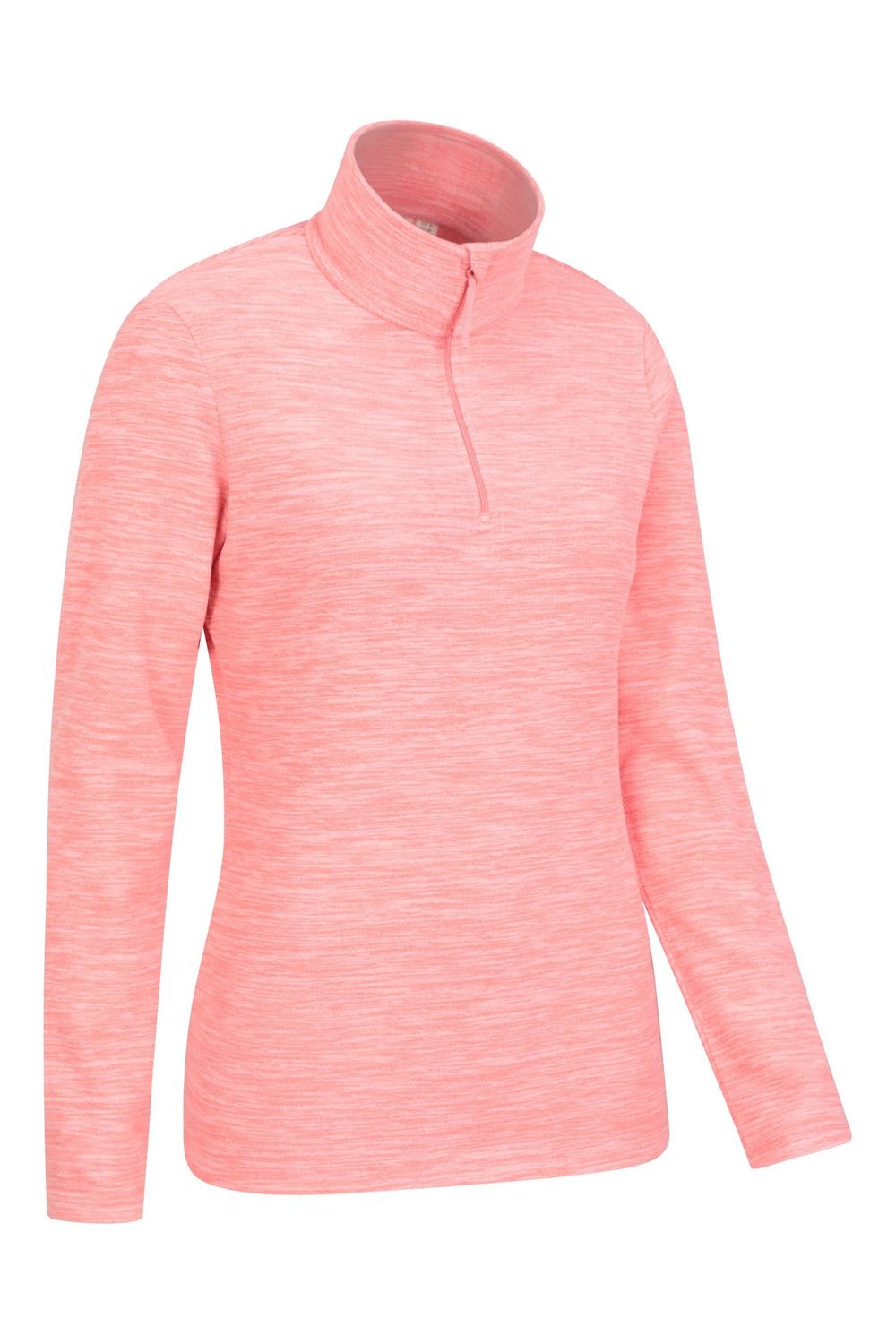 Coral Snowdon Melange Fleece Top, Image 4 of 4