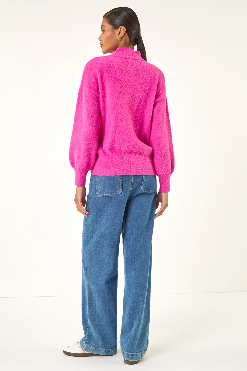 PINK Sparkly Bow Knit Jumper, Image 4 of 5