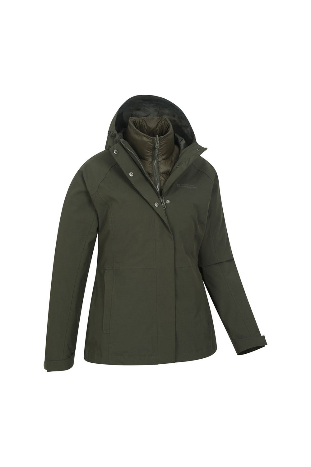 Khaki Alaskan 3 in 1 Padded Jacket, Image 4 of 6