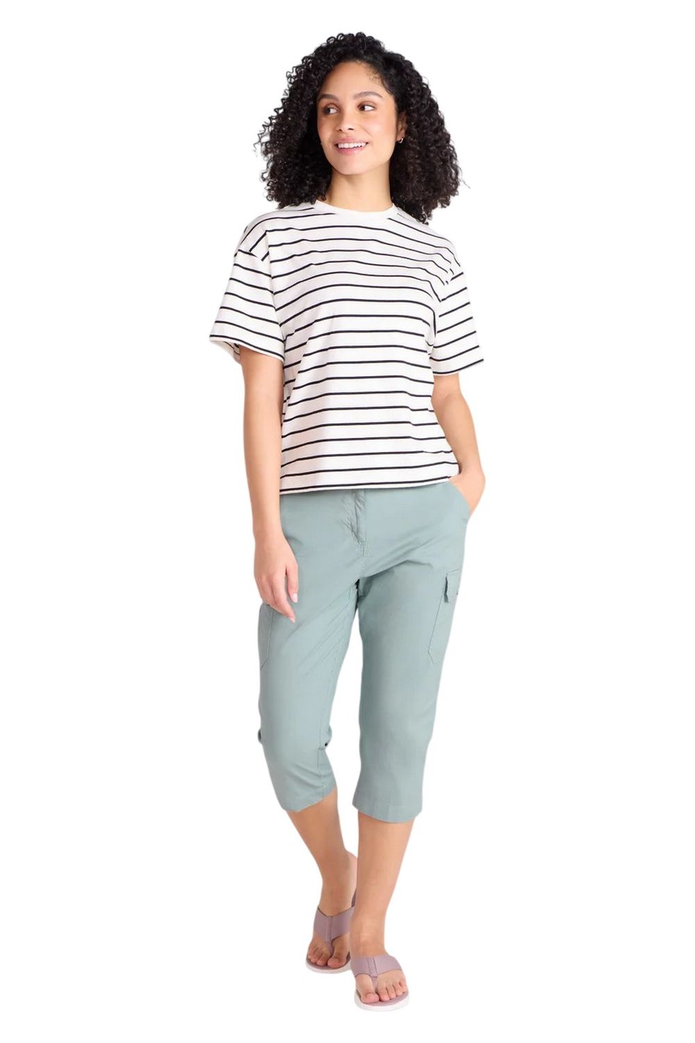  Coastal Stretch Capri Cargo Trousers, Image 5 of 5