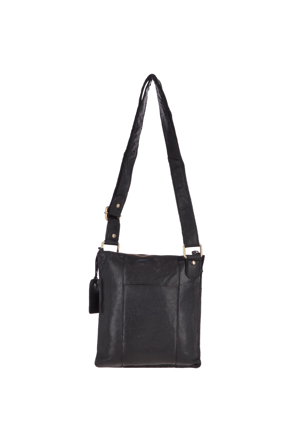 Black Vintage Small Leather Shoulder Bag, Image 4 of 4