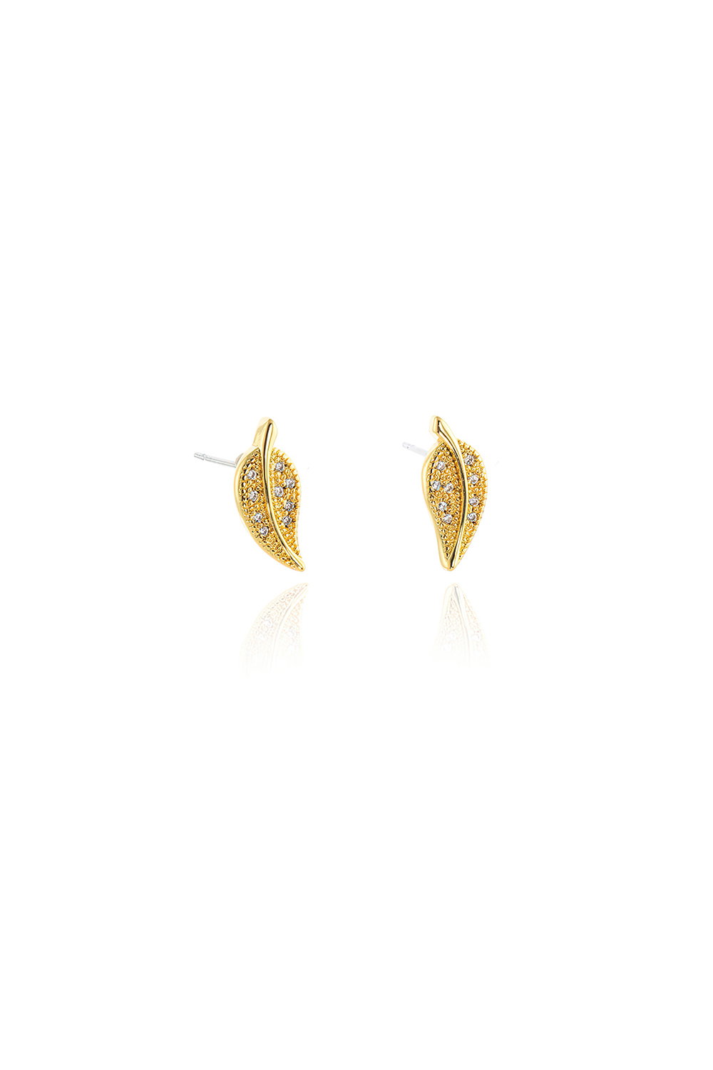 Gold Cachet London Leafy Gold Earrings, Image 1 of 2