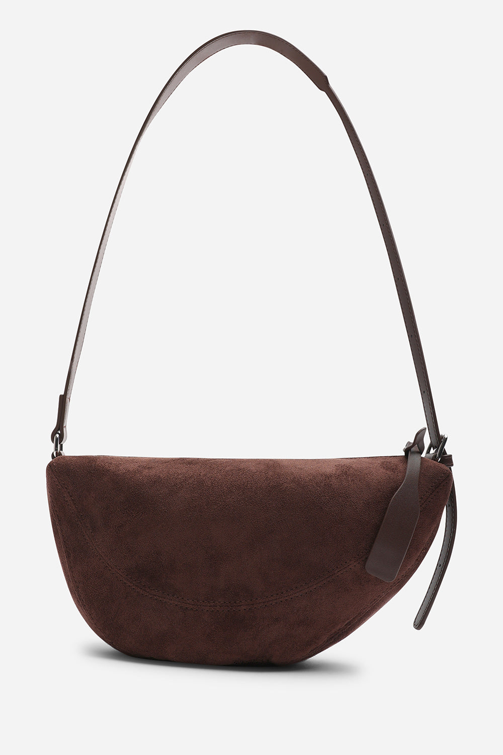 Dark Brown Where's That From Dark Brown 'Cloud' Suede Crossbody Shoulder Bag, Image 5 of 6