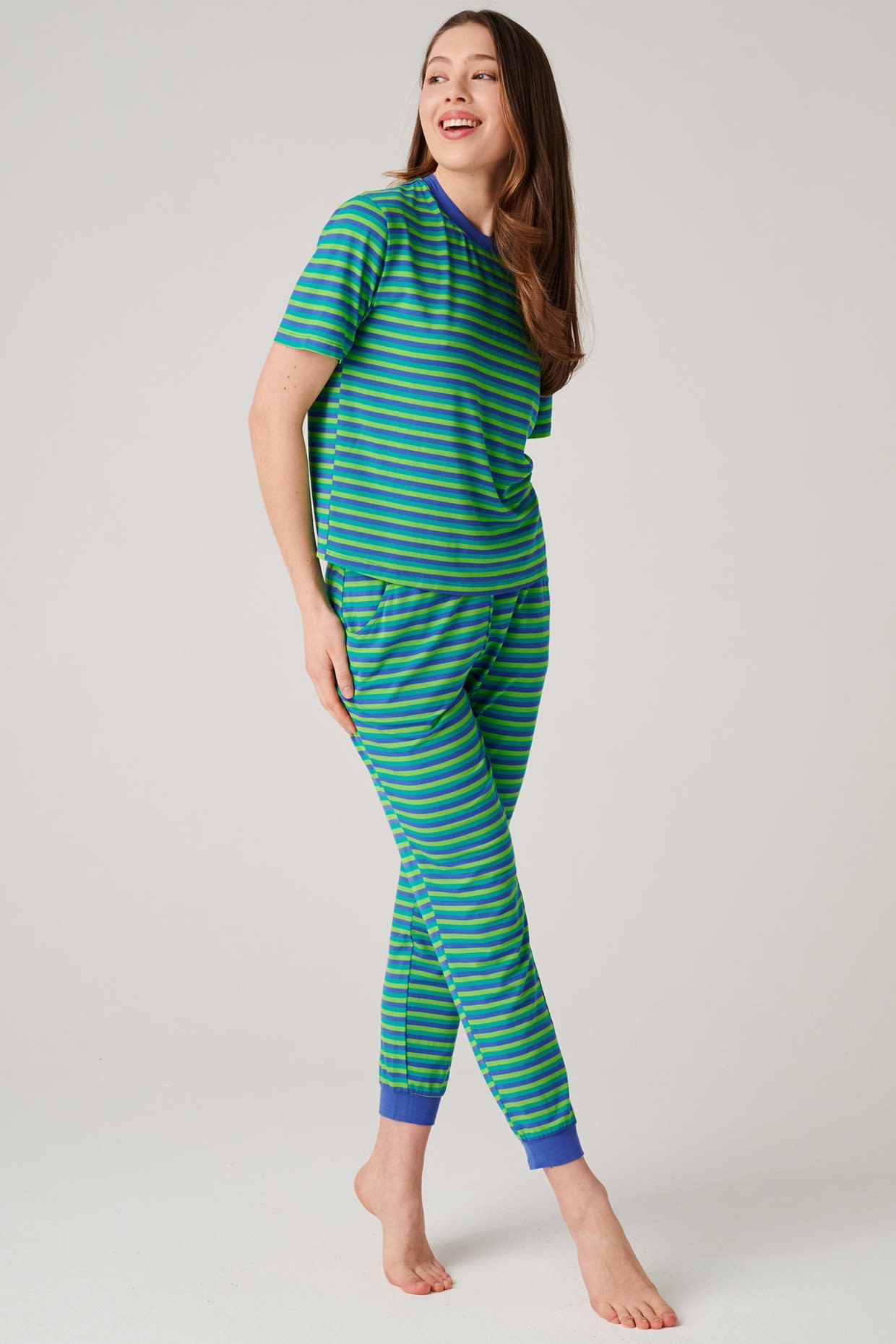 Green British Boxers Green "Sunny St Ives" Bamboo Pyjama Set, Image 2 of 4