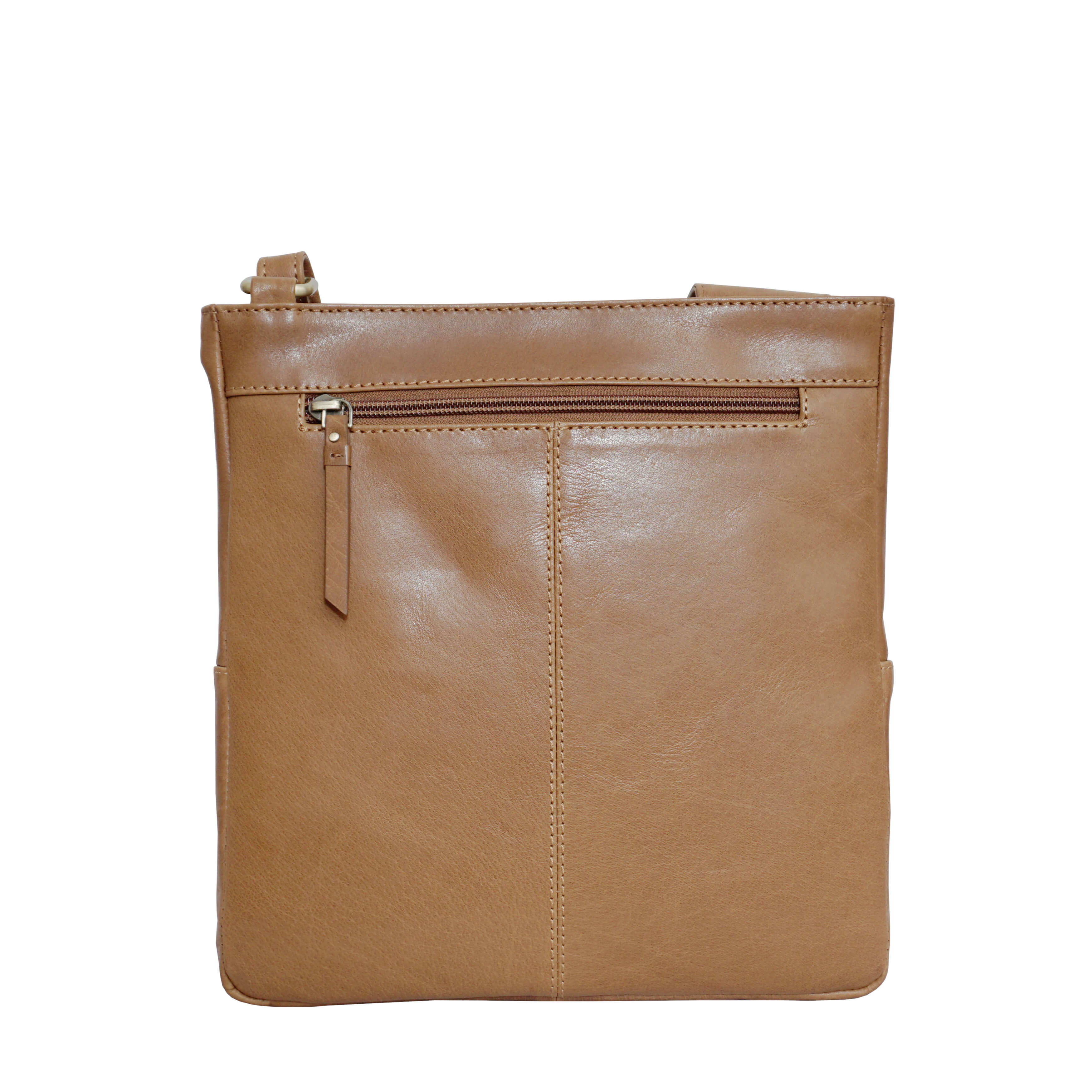 'CANARY' Vintage Real Leather Crossbody Bag, Image 4 of 6