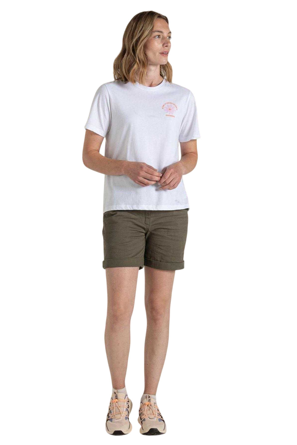 White Malibo Daisy Performance TShirt, Image 3 of 3