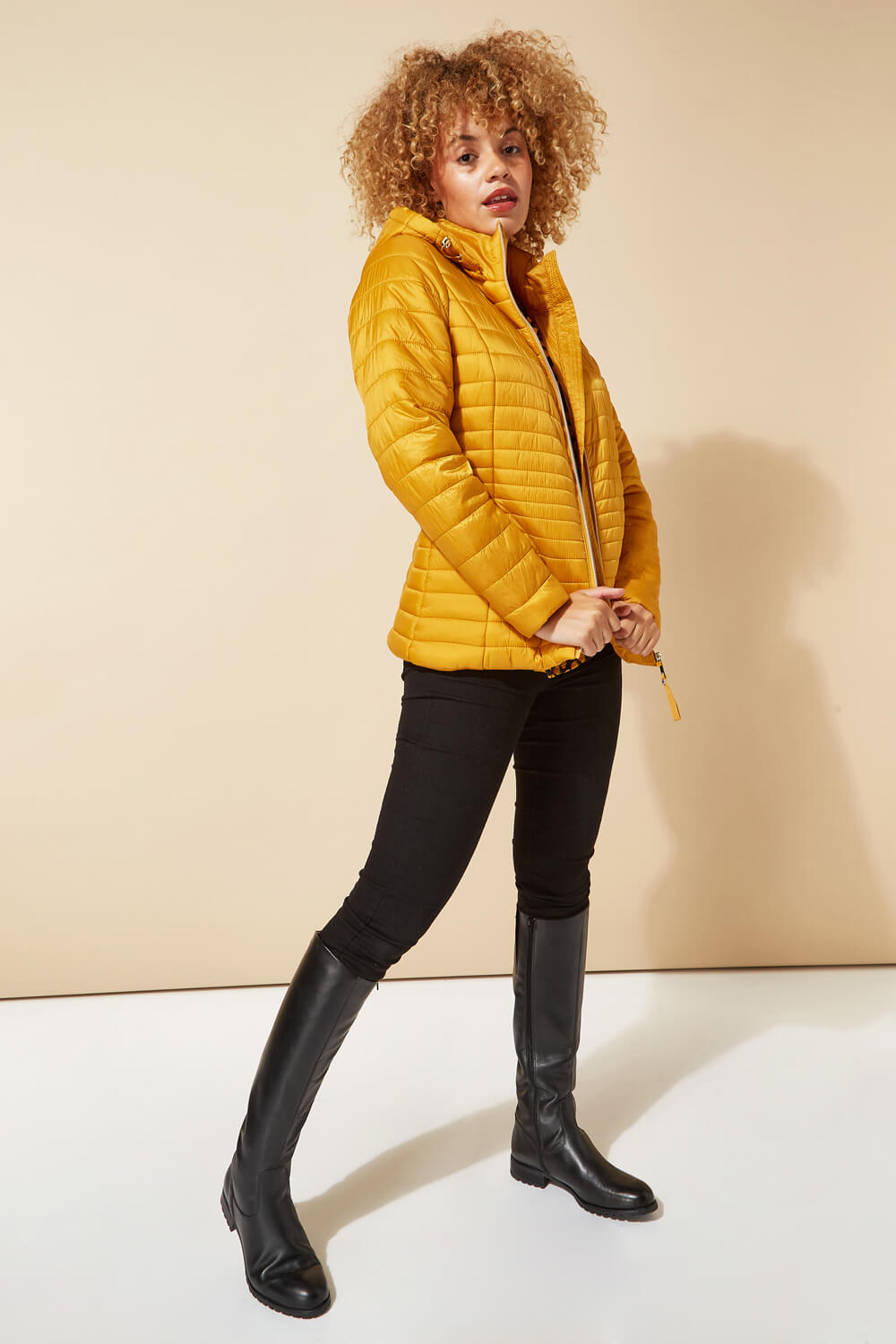 Amber Hooded Zip Through Padded Coat, Image 3 of 4