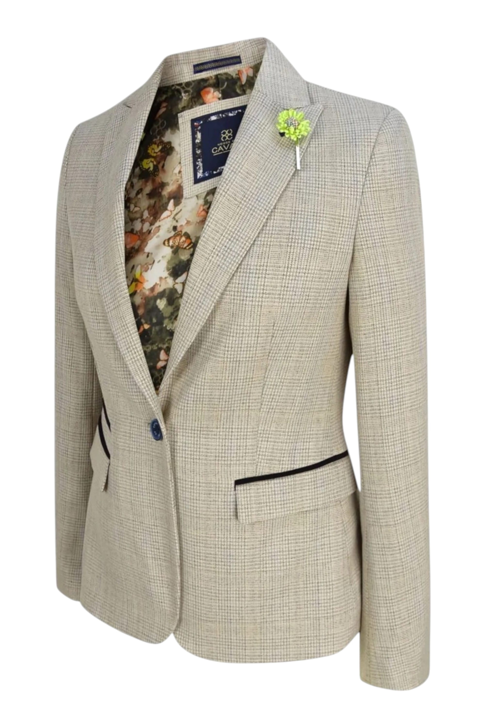 Cream Women's Tweed Cream Jacket Peaky Blinders, Image 3 of 6