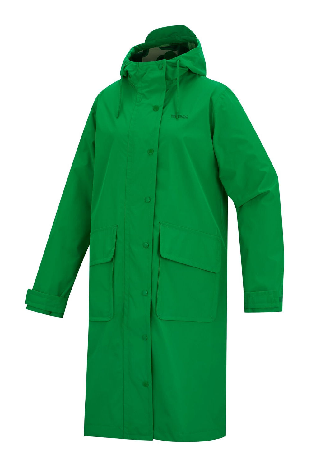 Green Orla Kiely Square Flower Long Jacket, Image 3 of 5