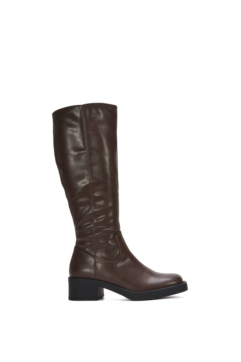 Black 'Nyx' Knee High Equestrian Style Biker Riding Boots