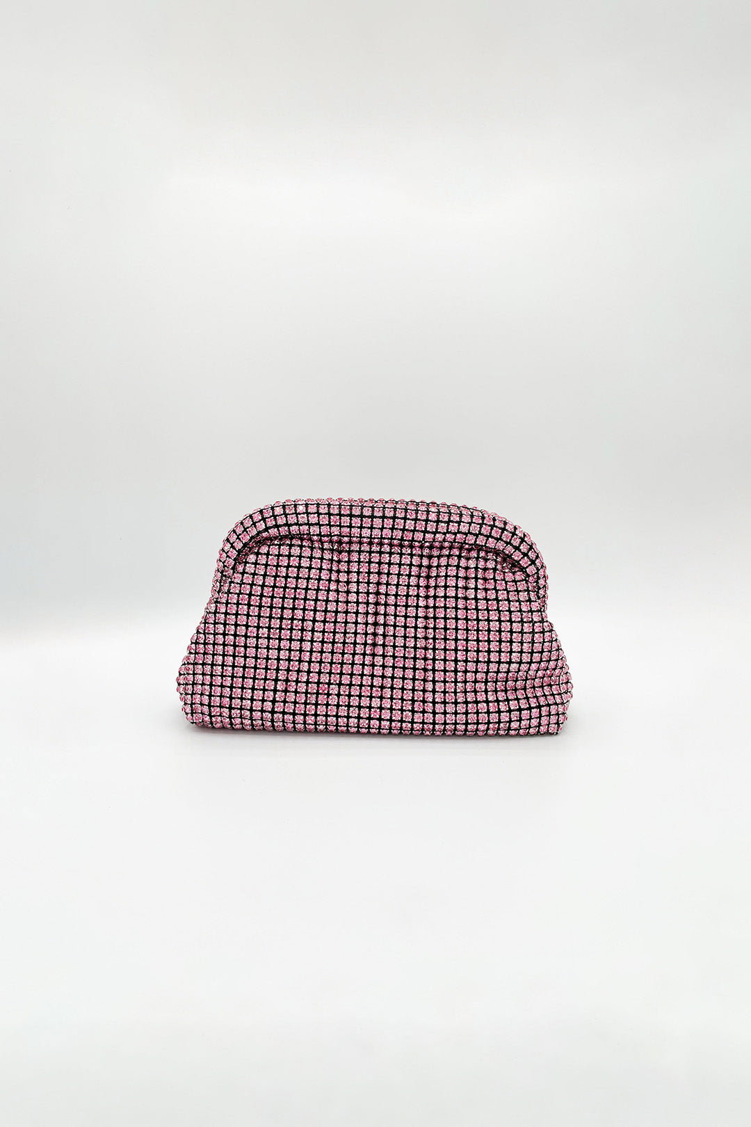 Pink Crystal Pouch Clutch Bag, Image 2 of 5
