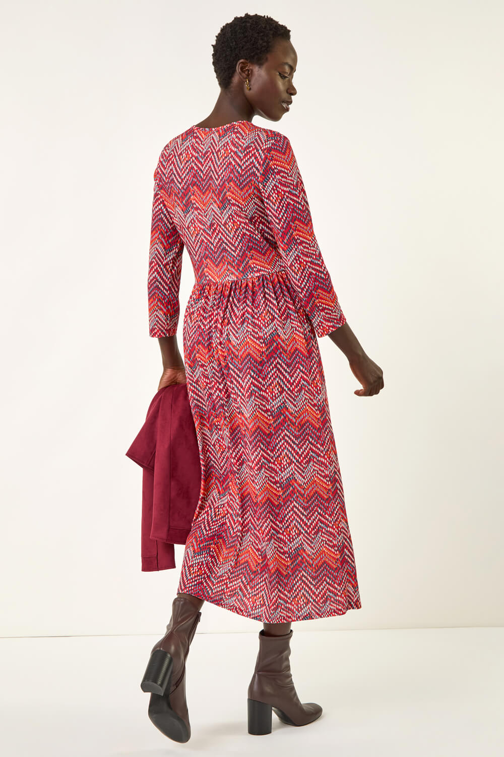 Raiza Dress Zig Zag Orange