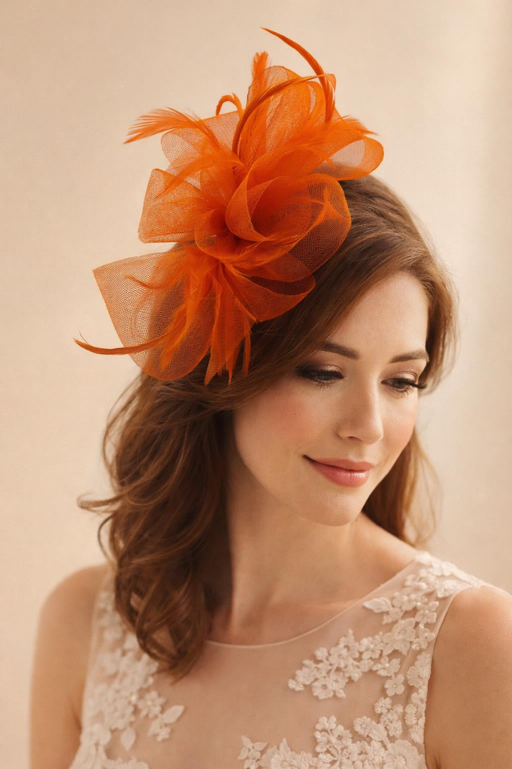 Pink Knot Feather Fascinator