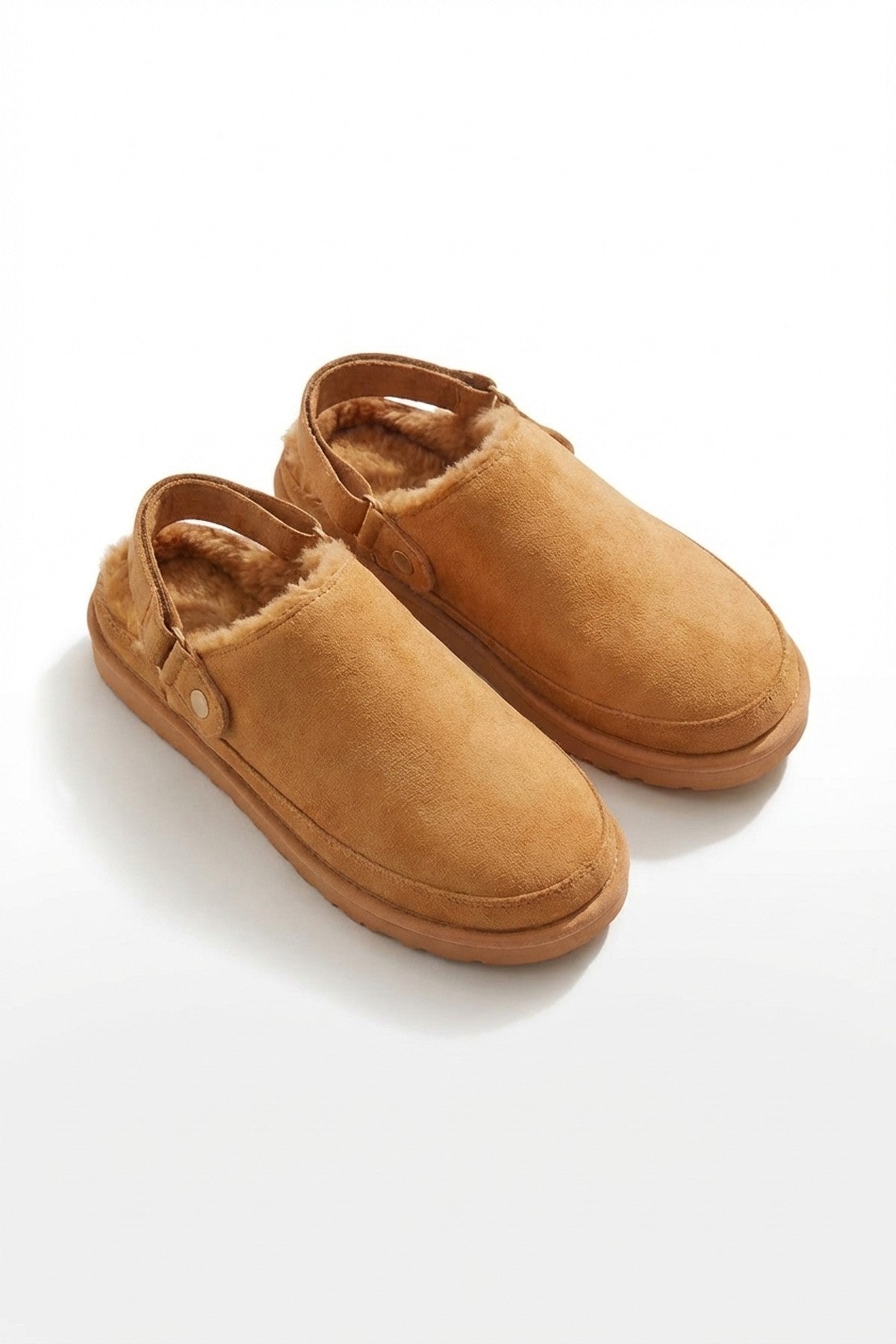 Camel Niraya Faux Suede Slingback Mule Sandals With Cuff Strap, Image 6 of 8