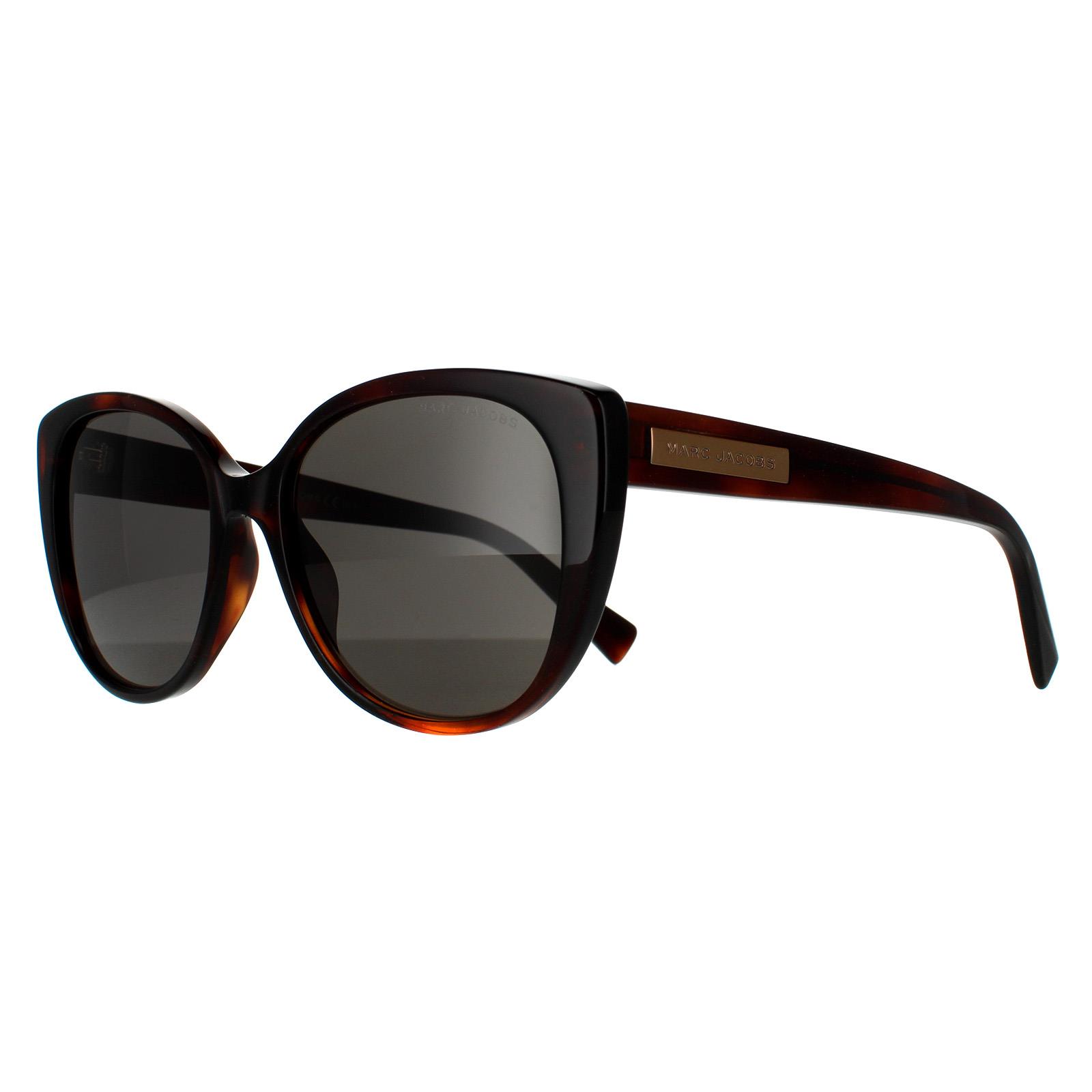 Brown Cat Eye Havana Glitter Grey MARC 421/S Sunglasses, Image 2 of 4