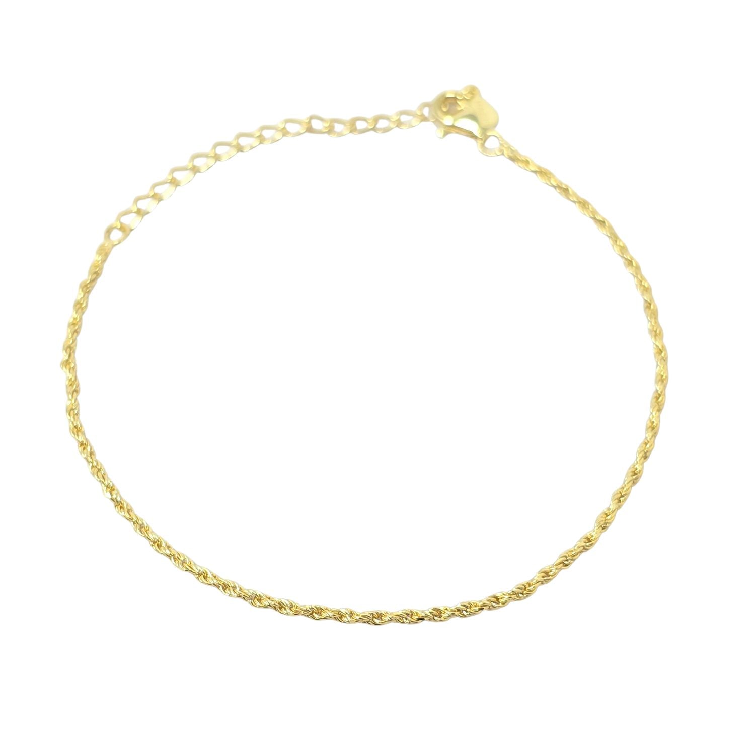 Gold Gold Plated Everyday Rope Chain Stacking Bracelet, Image 1 of 1