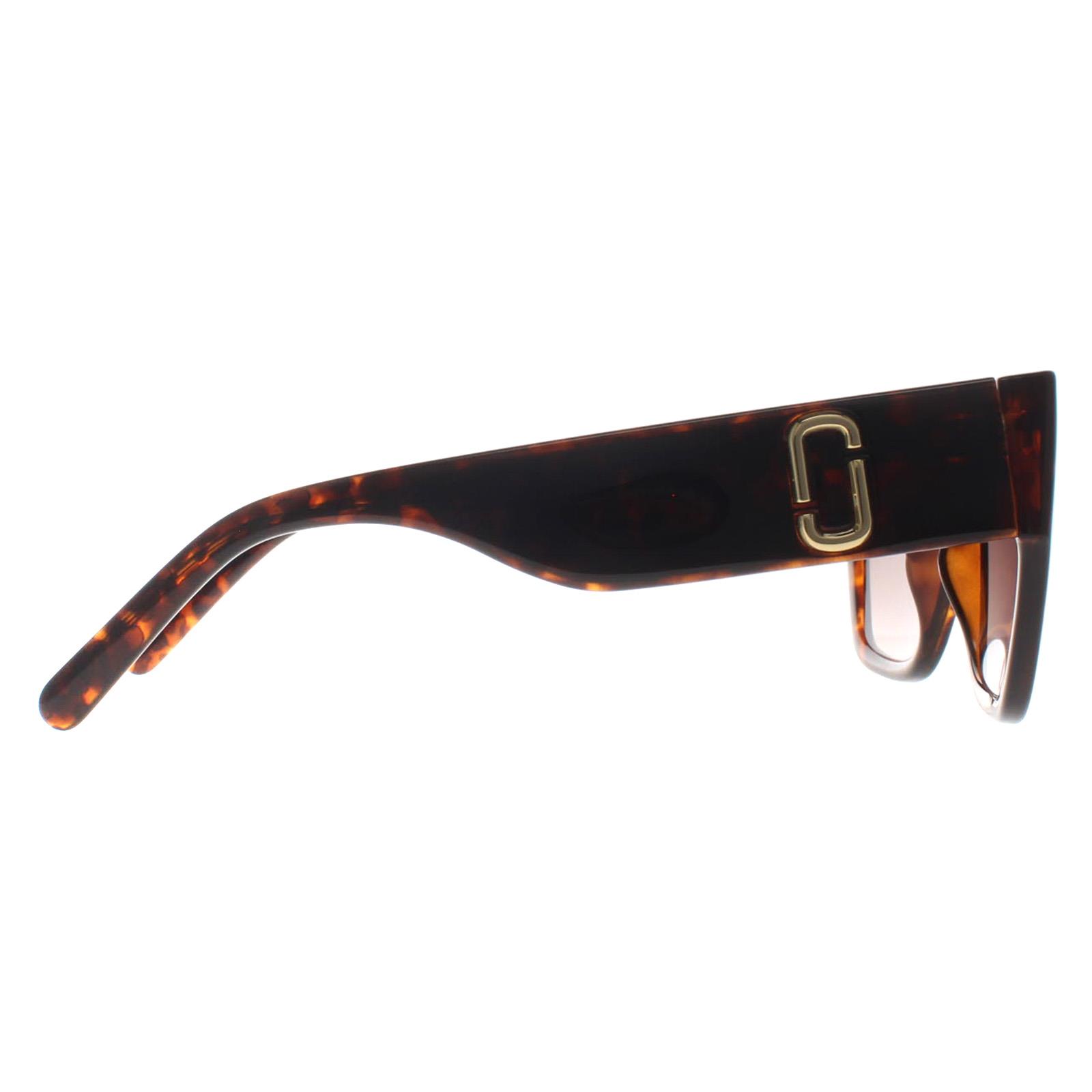 Brown Marc Jacobs Brown Square Tortoise Dark Brown Gradient MARC 646/S Sunglasses, Image 4 of 4
