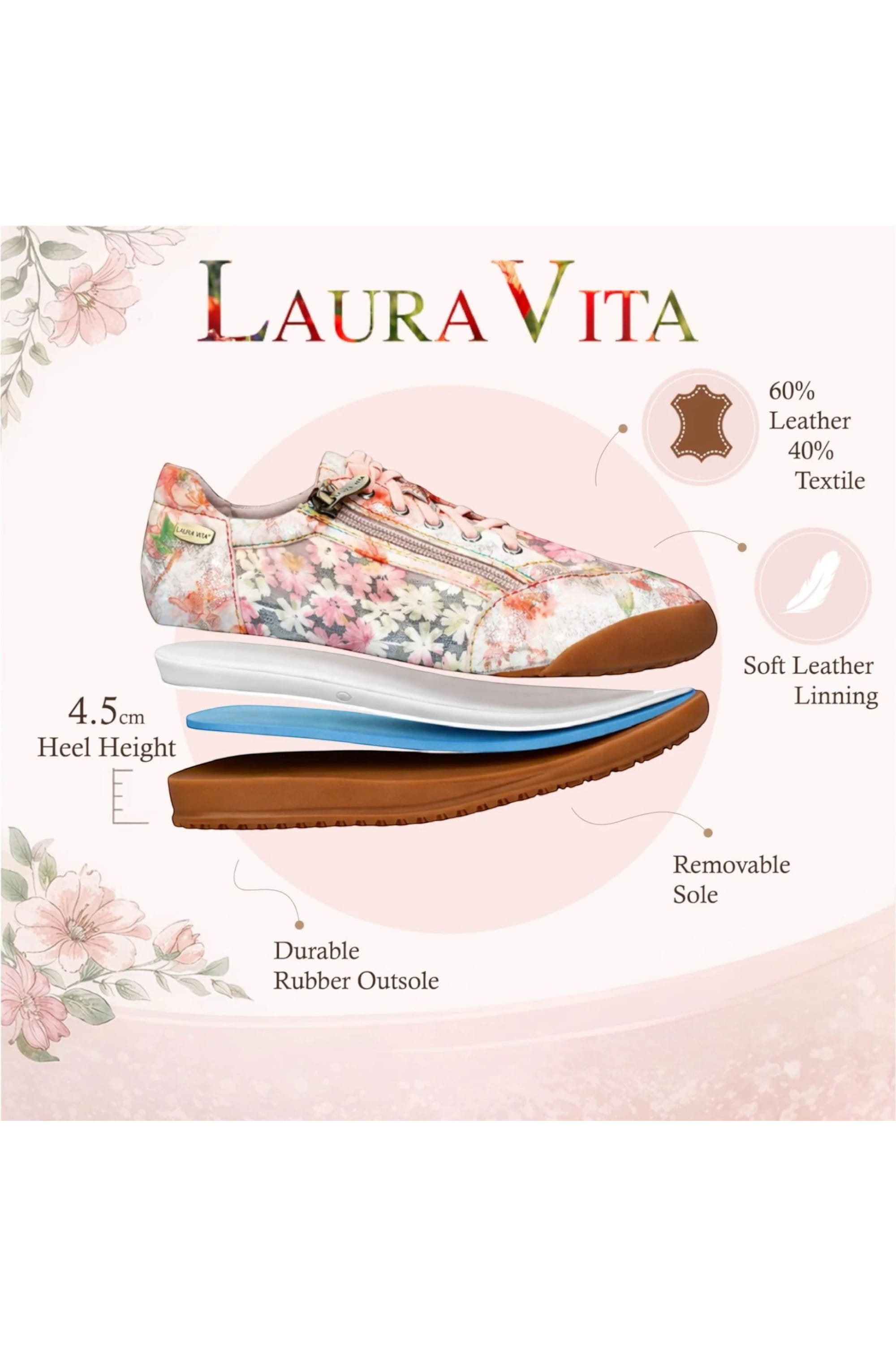 Pink Womens Trainers Sneaker Shoes-TIVANAO-05, Image 3 of 7
