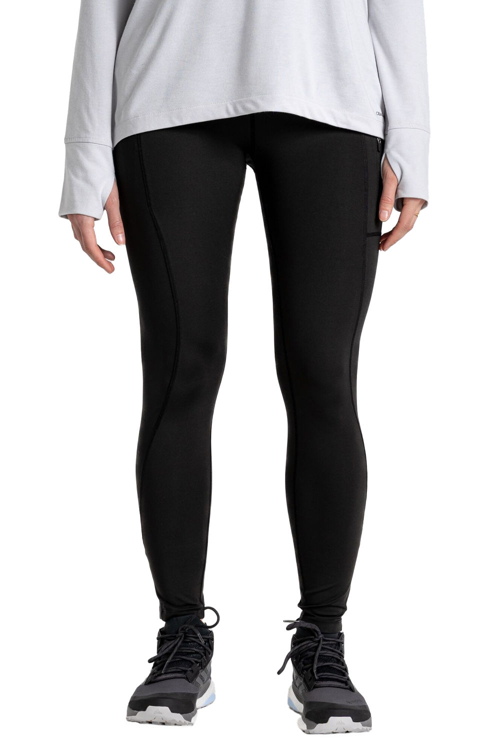 Black Kiwi Pro Plain Leggings, Image 2 of 2