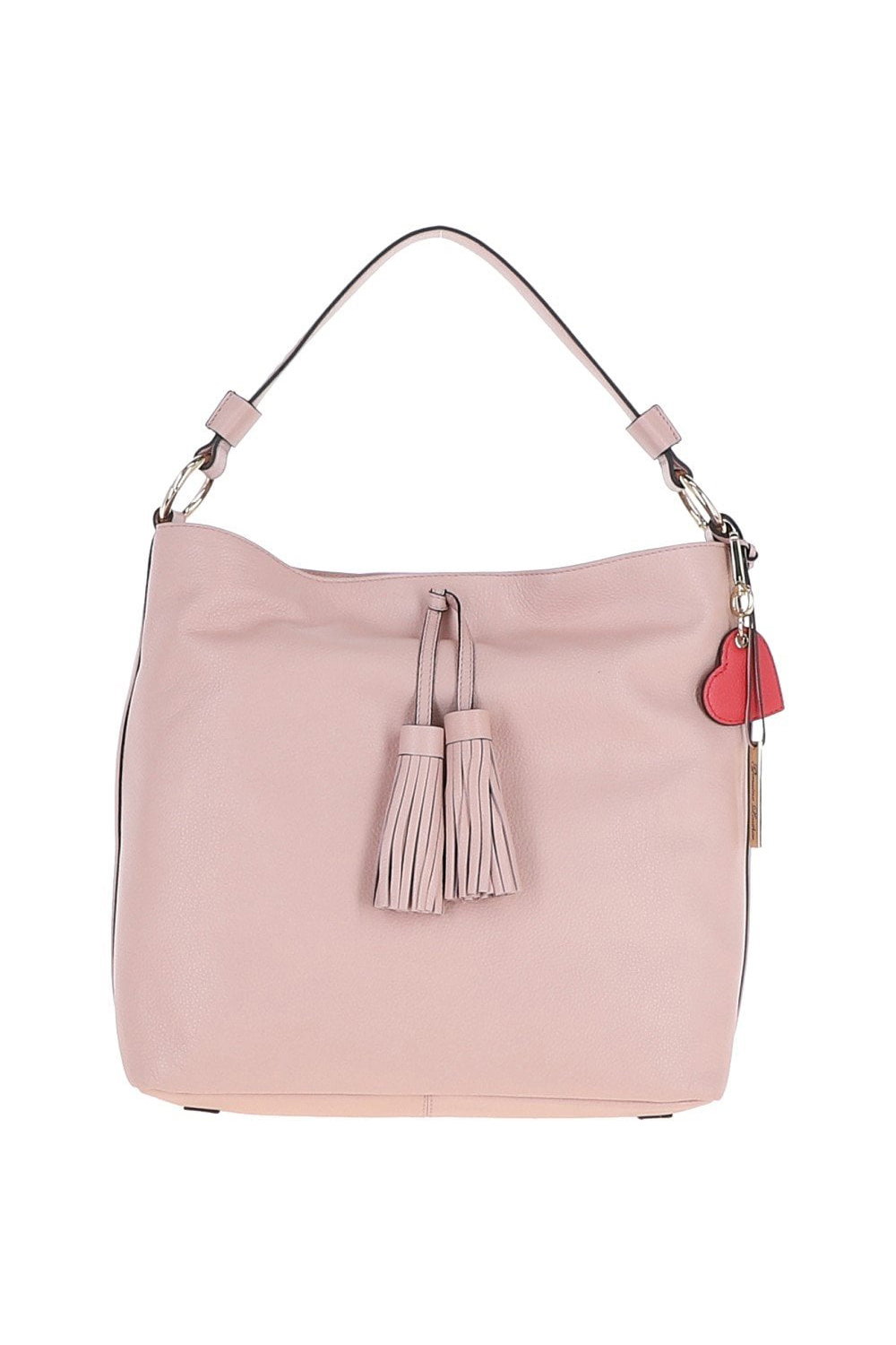 Peach 'Musette' Real Leather Hobo Bag, Image 1 of 5