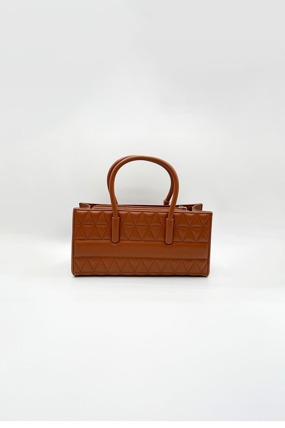 Brown Faux Leather Luxe Quilted Crossbody Bag, Image 5 of 5