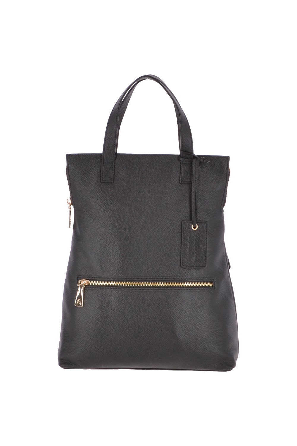 Black 'Borsa Zainetto' 2 in 1 Leather Backpack Handbag, Image 1 of 3