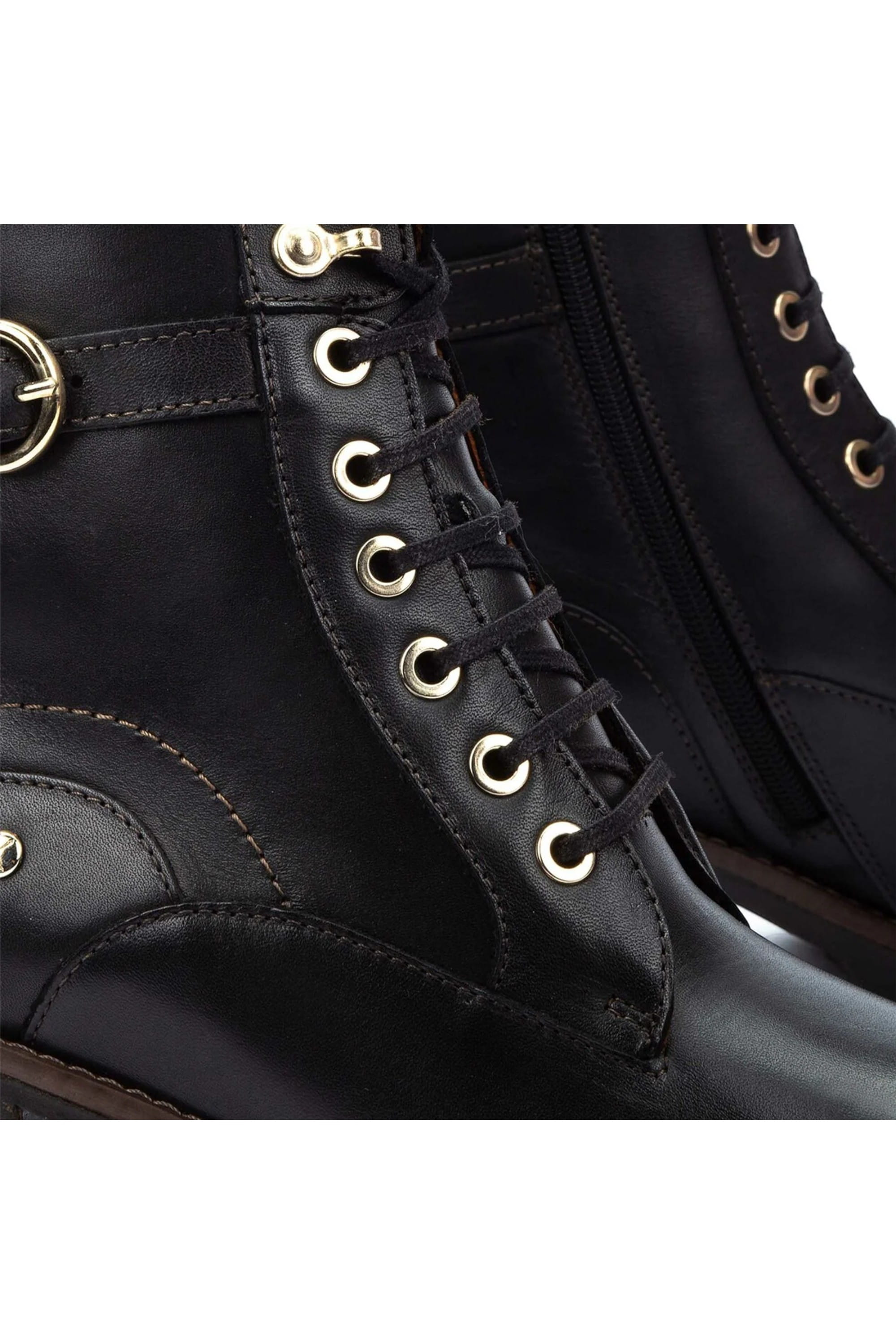 Black Women’s Combat Ankle Boots -W7H-8510, Image 7 of 7