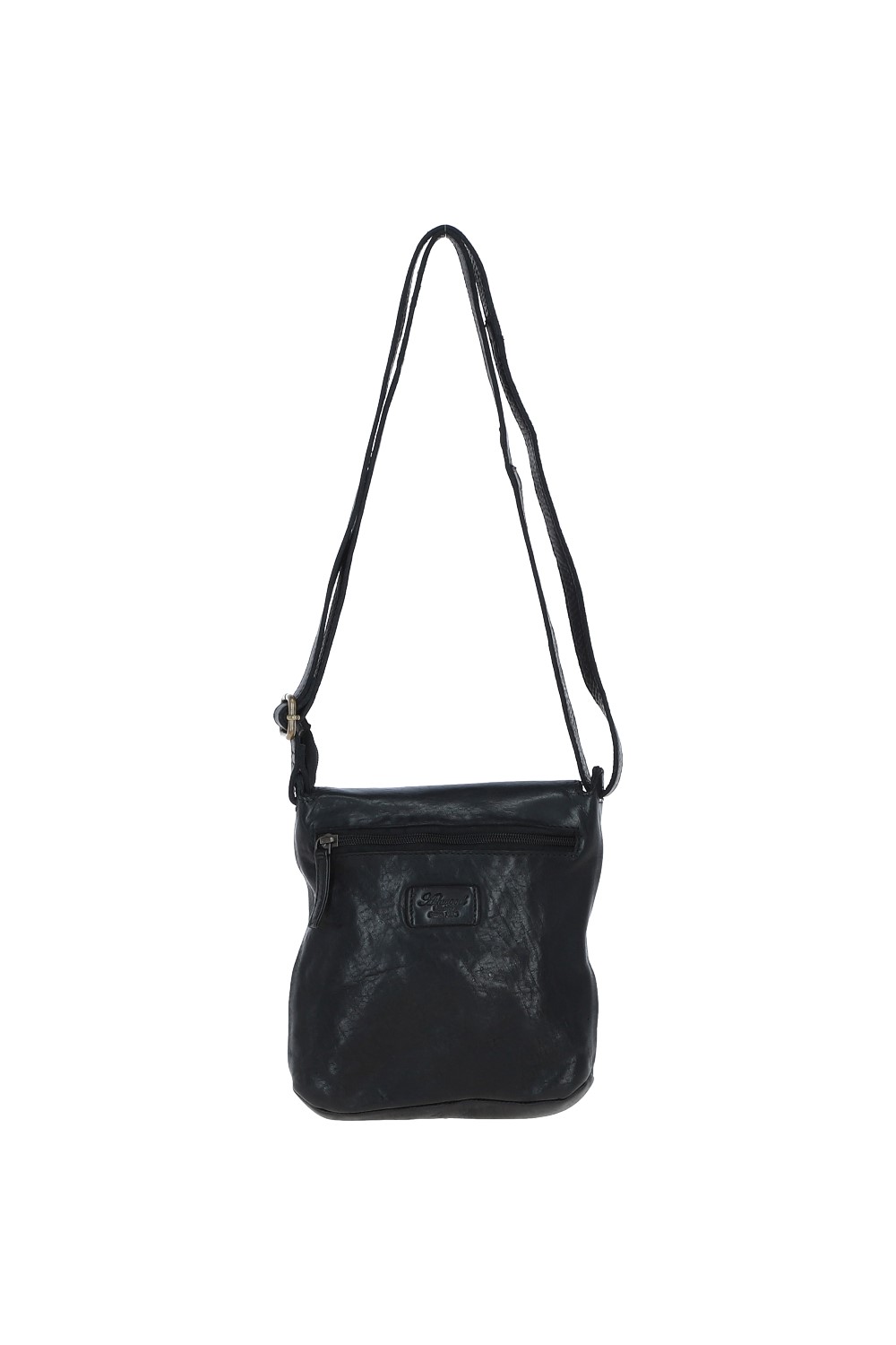 Black Real Leather Small Luxurious Flight Bag, Image 4 of 5