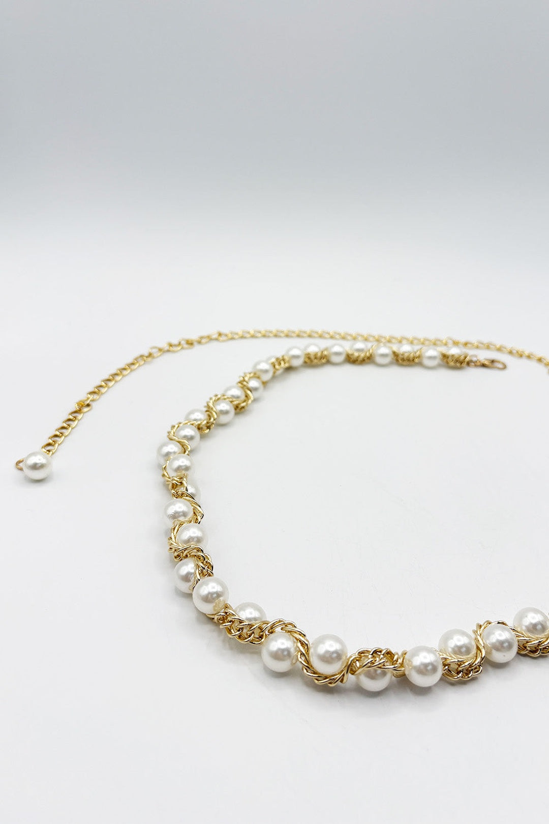 Gold Pearl Chain Belt, Image 3 of 4