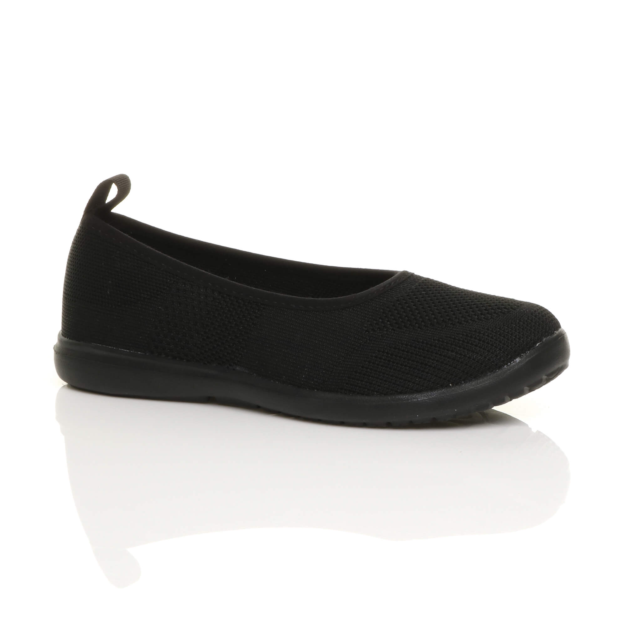 Black AJVANI Black Flat Comfort Slip On Trainers, Image 1 of 6