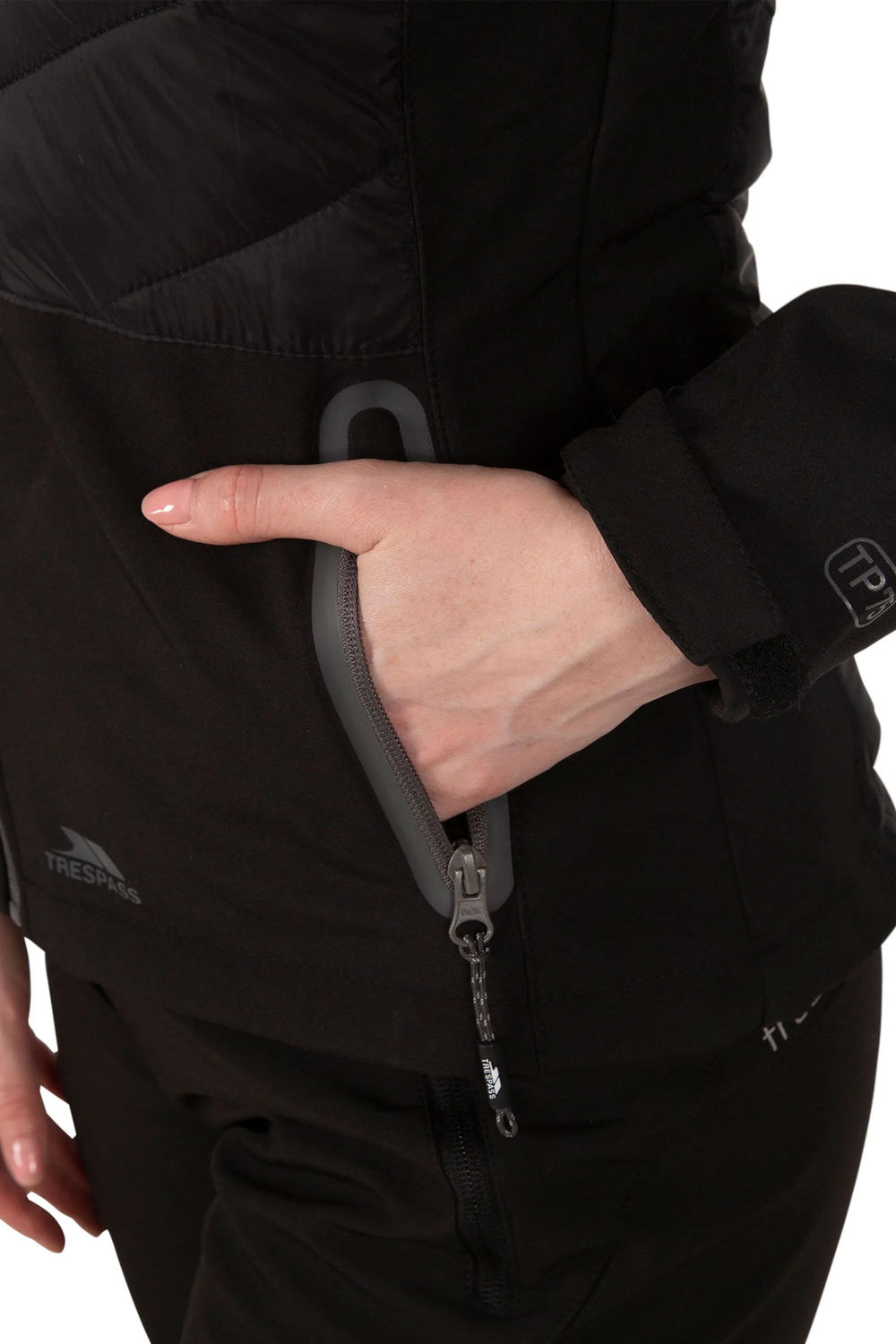 Black Trespass Black Elvira Soft Shell Jacket, Image 4 of 5