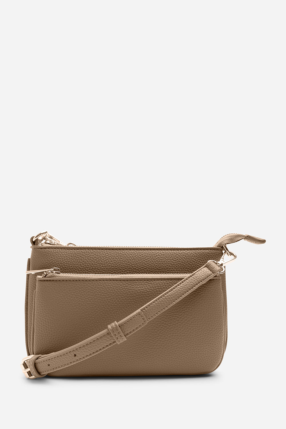 Tan Elani Small Double Zip Cross Body Bag, Image 4 of 7