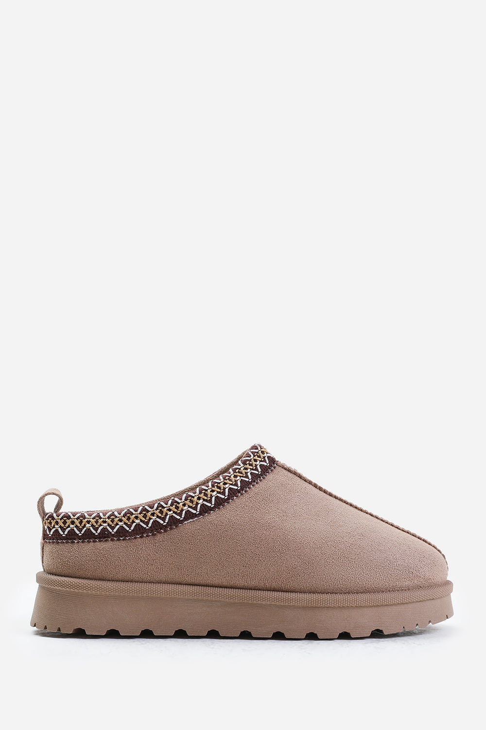 Camel 'Oak' Aztec Detail  Fur Lining Mini Boots, Image 2 of 3