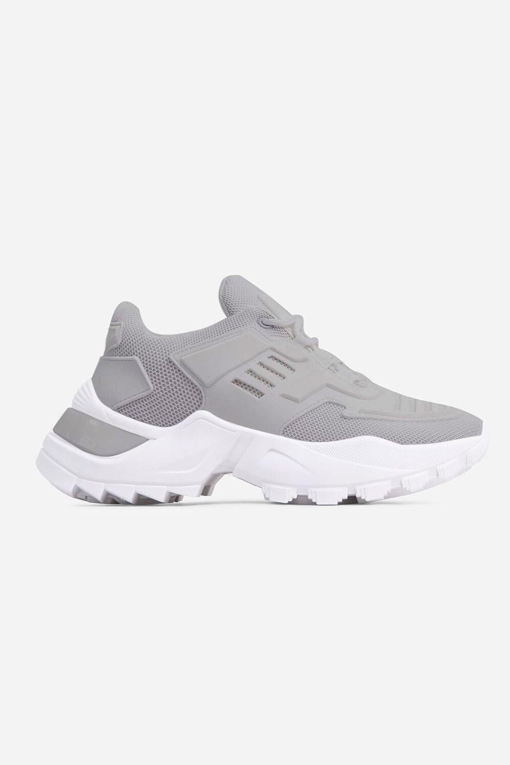 Grey Chunky Mesh Sports Trainers, Image 3 of 2