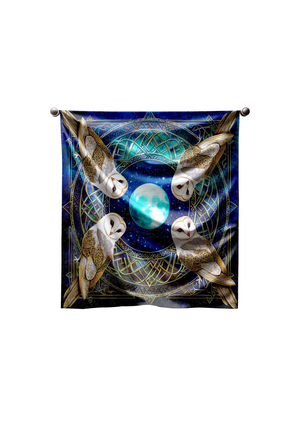 Multi The Silk Heritage Collection - Owls Large Square Scarf, Image 2 of 3