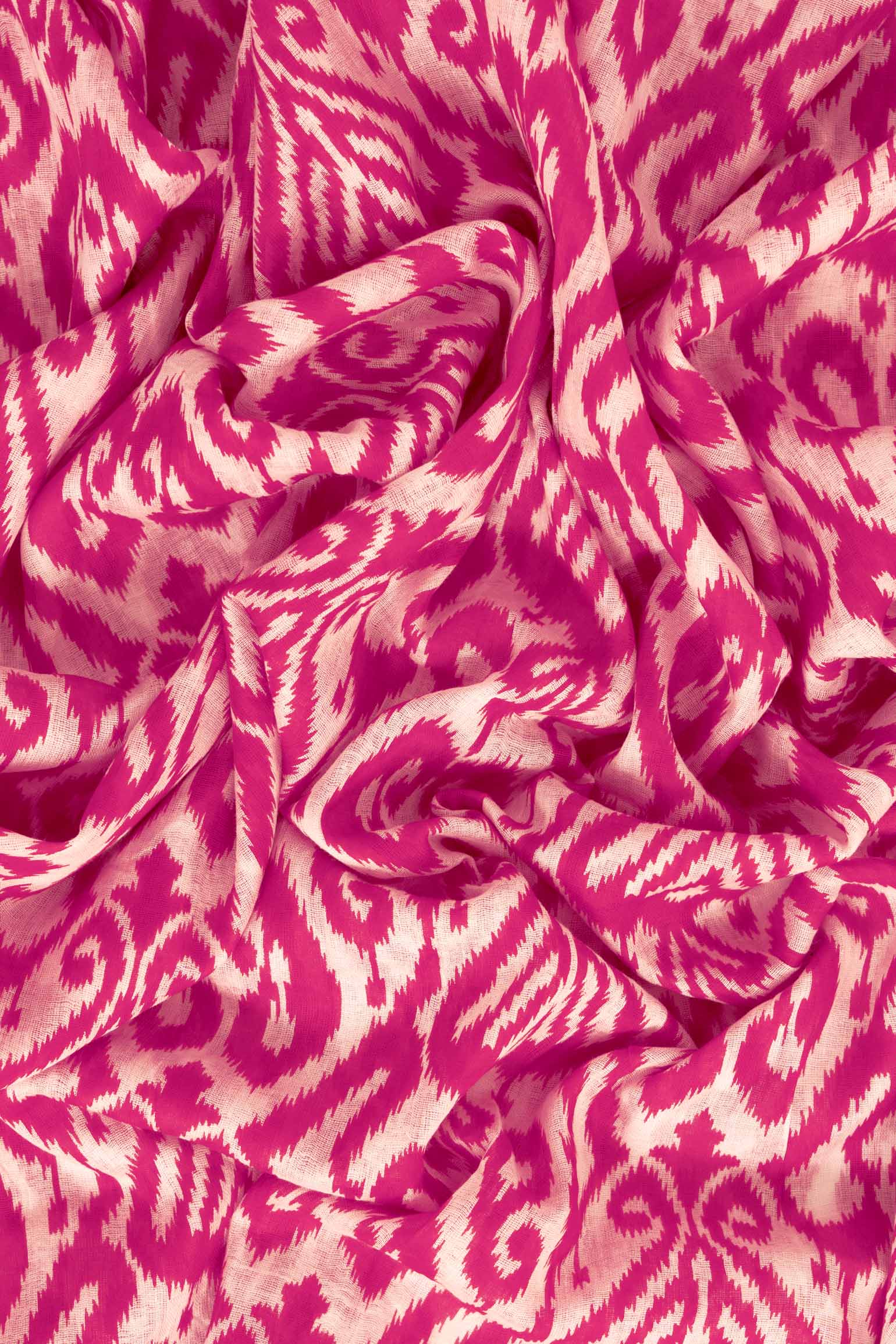 Fuchsia Damask Lightweight Cotton Scarf, Image 4 of 4