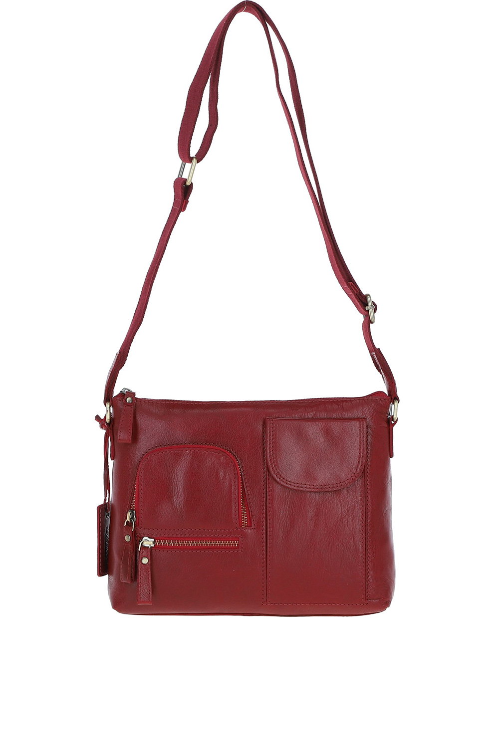 Red Exquisite Real Leather Cross Body Bag, Image 2 of 5