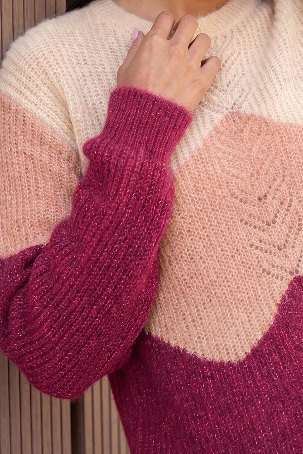 Pink Fluffy Sparkle Knit Jumper, Image 5 of 4