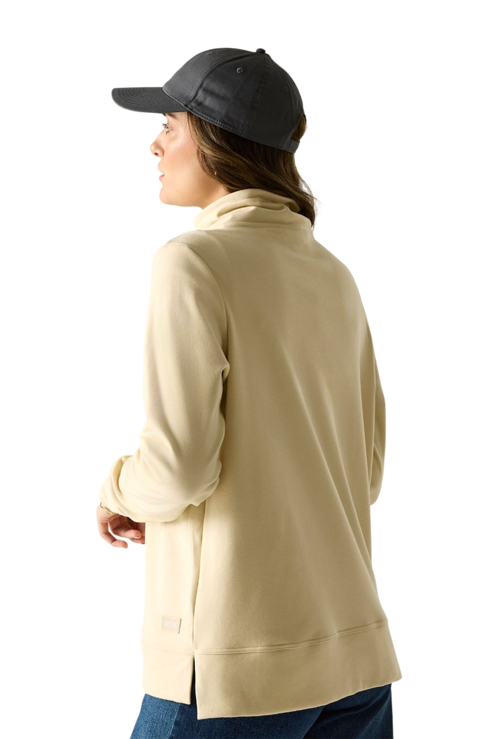 Cream Demmi Quarter Zip Fleece Top, Image 5 of 6