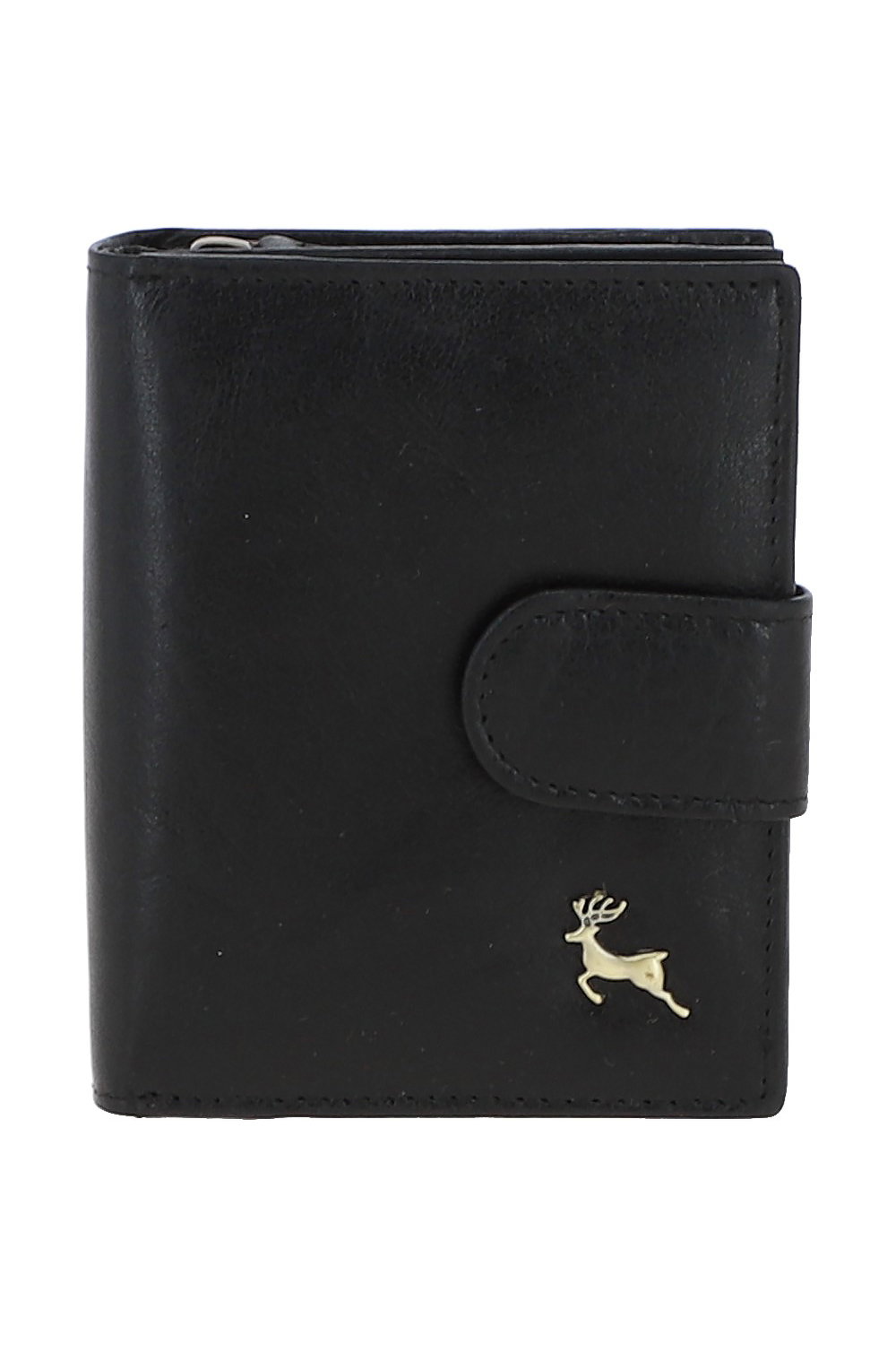 Black Ashwood Leather Black 'G-Purse' Vintage Wash Real Leather Wallet Purse, Image 1 of 3