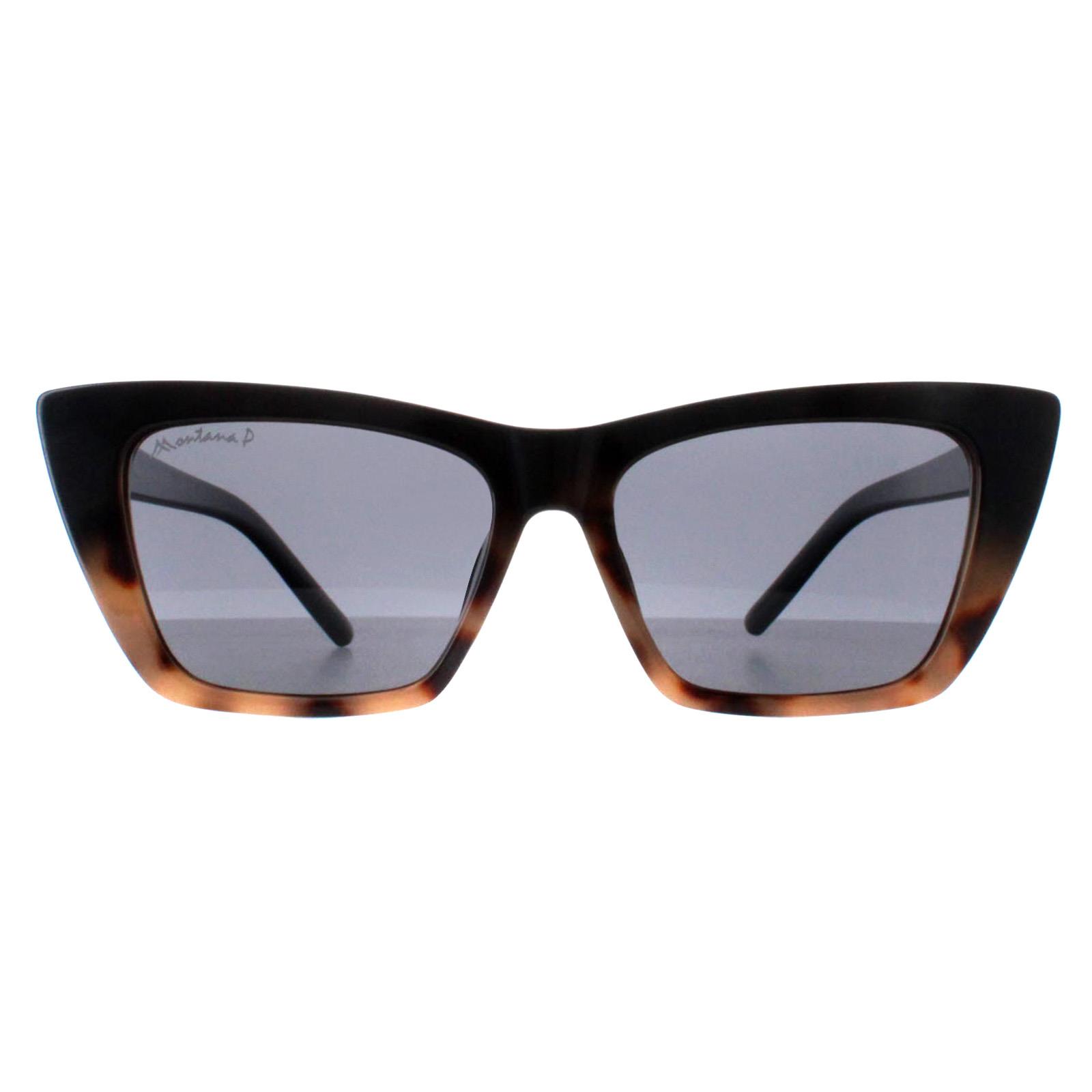 Black Cat Eye Shiny Black Smoke Polarized MP64, Image 1 of 4
