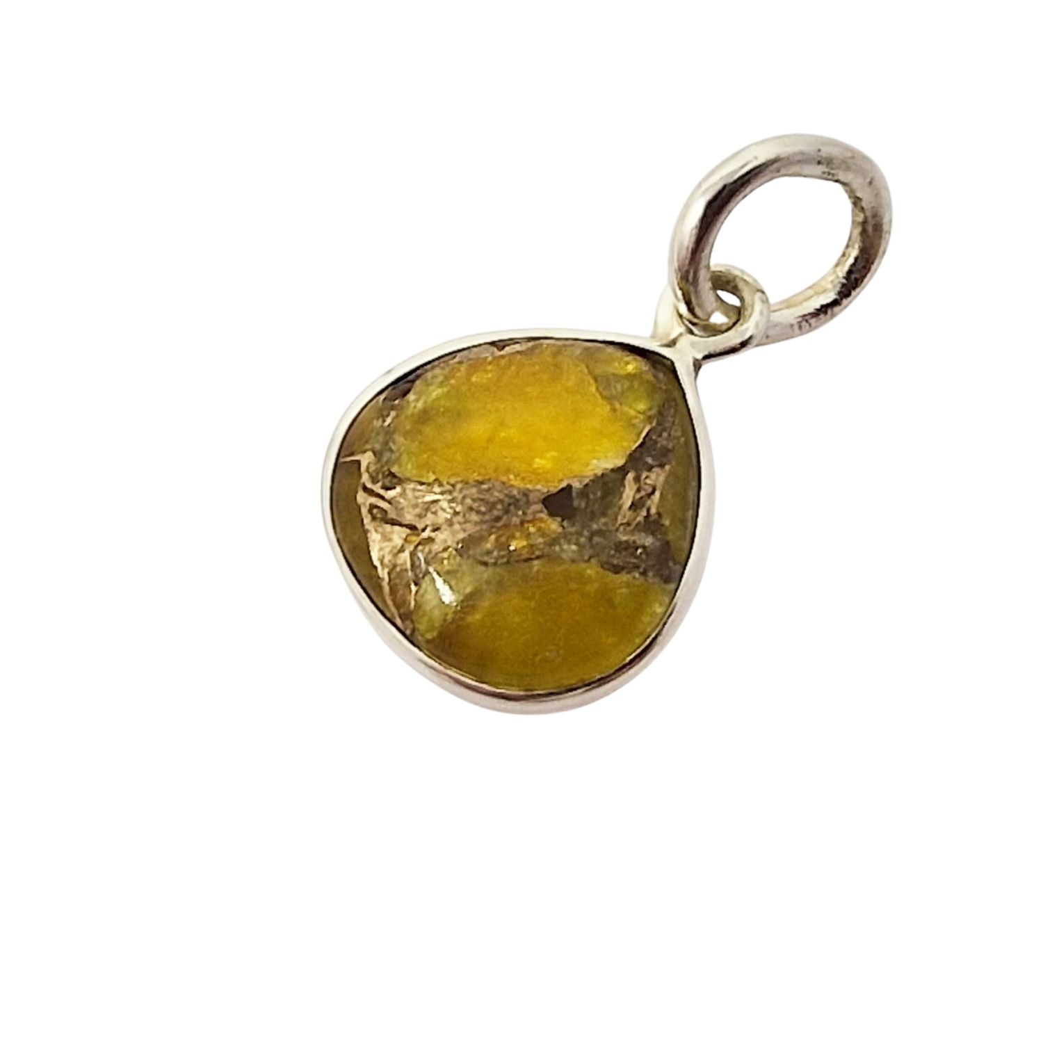 Orange Sterling Silver Citrine November Birthstone Heart Pendant