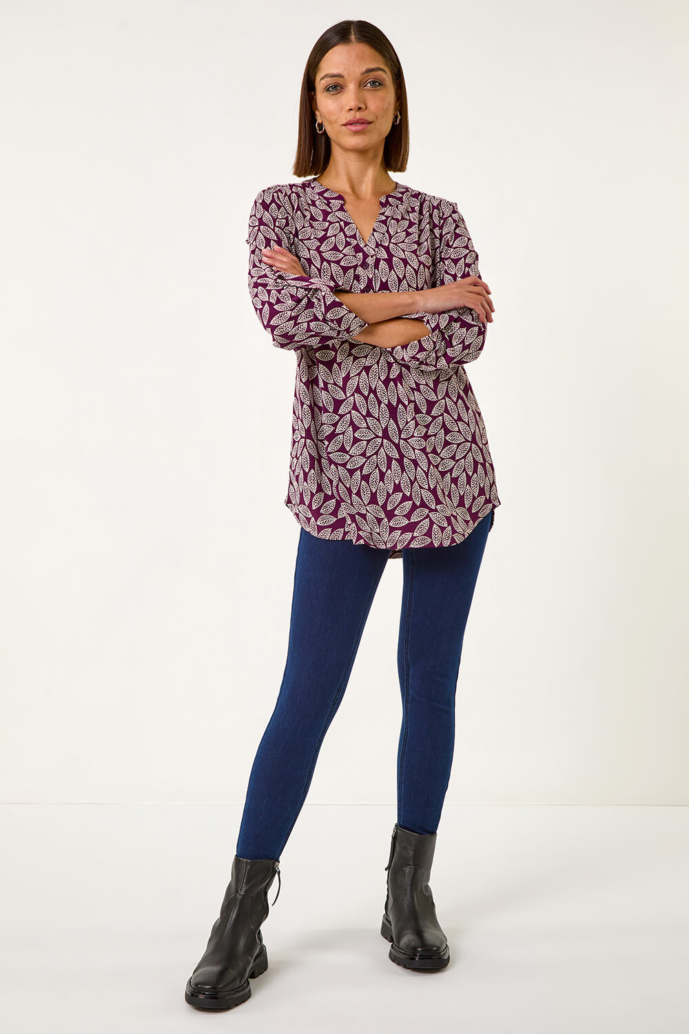 Claude Shirt - Bloom Plum Print