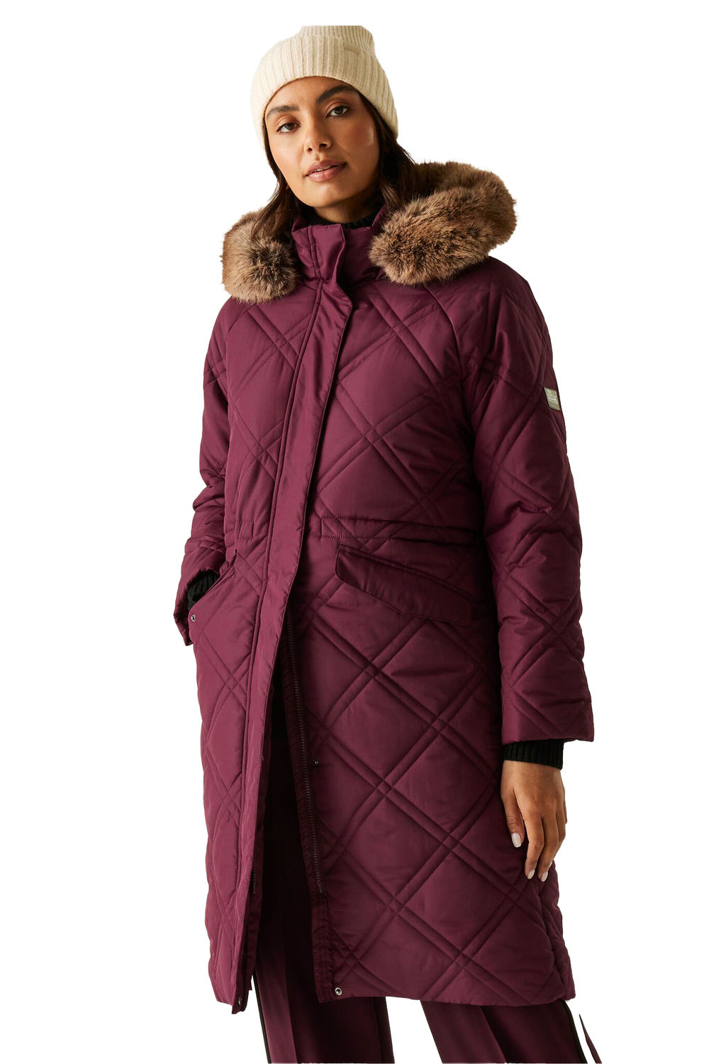 Plum Regatta Plum Freyla Padded Jacket, Image 4 of 5