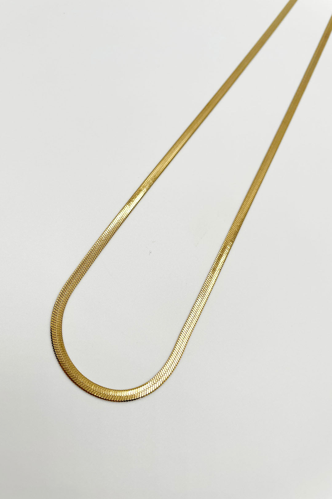 Gold Slim Snake Chain Necklace in Gold, Image 1 of 4