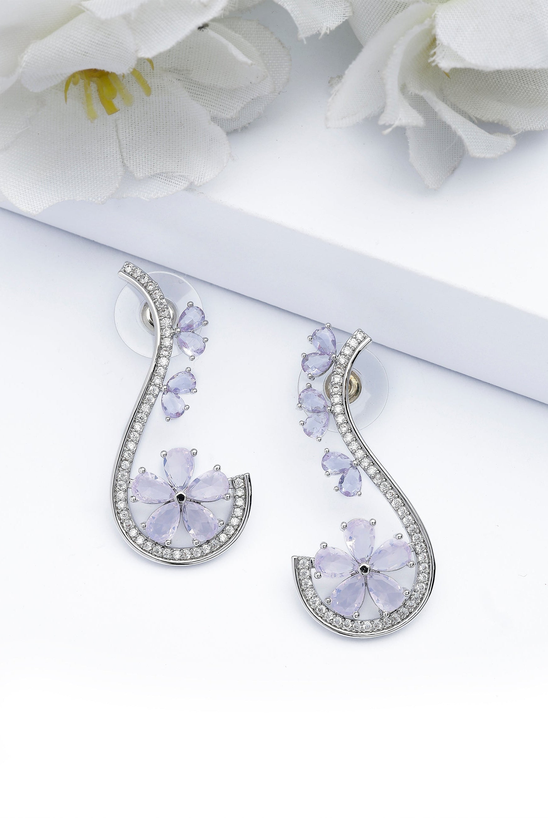 Lilac Blooming purple Earrings, Image 2 of 4