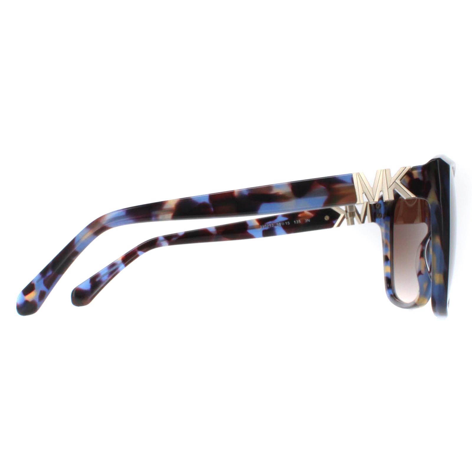 Brown Michael Kors Brown Square Bright Blue Tortoise Brown Gradient MK2201 Malia, Image 4 of 4