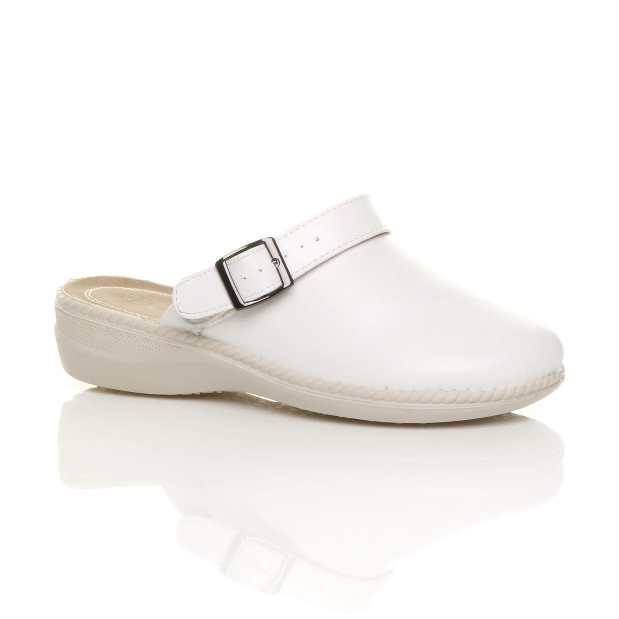 Purple Low Wedge Slingback Clogs Mules